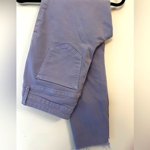 Purple cropped mid rise jeans